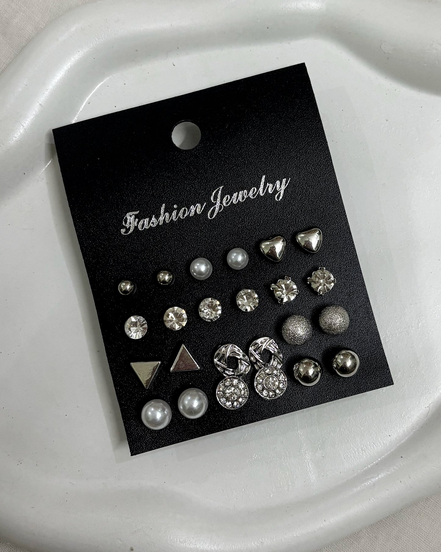 Silver studs card