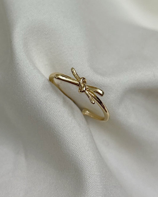 Bow ring (gold plated)