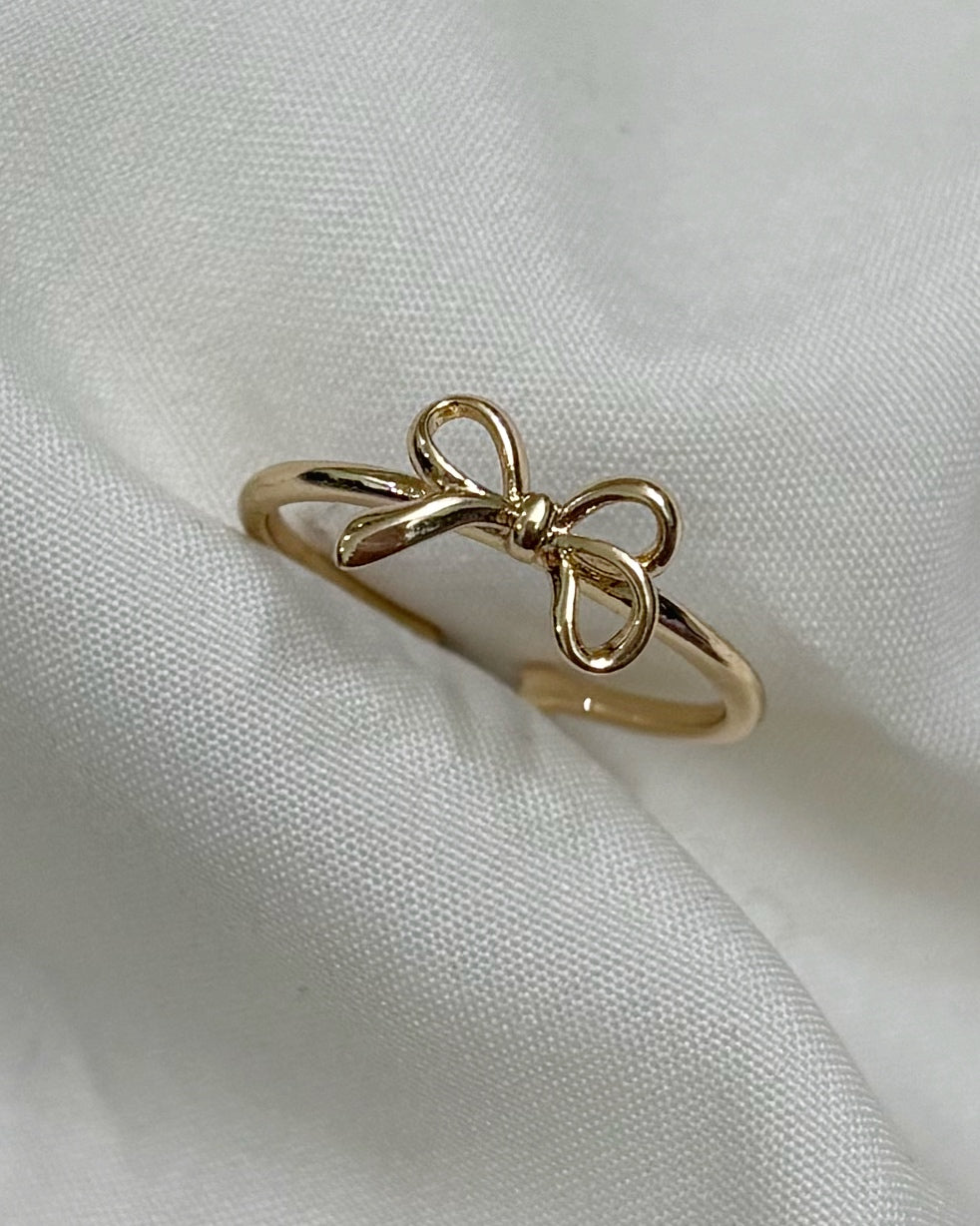 Bow ring (gold plated)