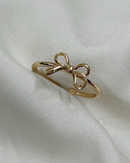 Bow ring (gold plated)
