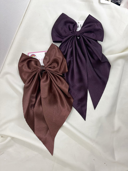 Long satin hairbow