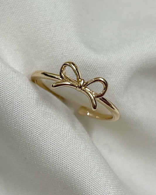 Bow ring (gold plated)