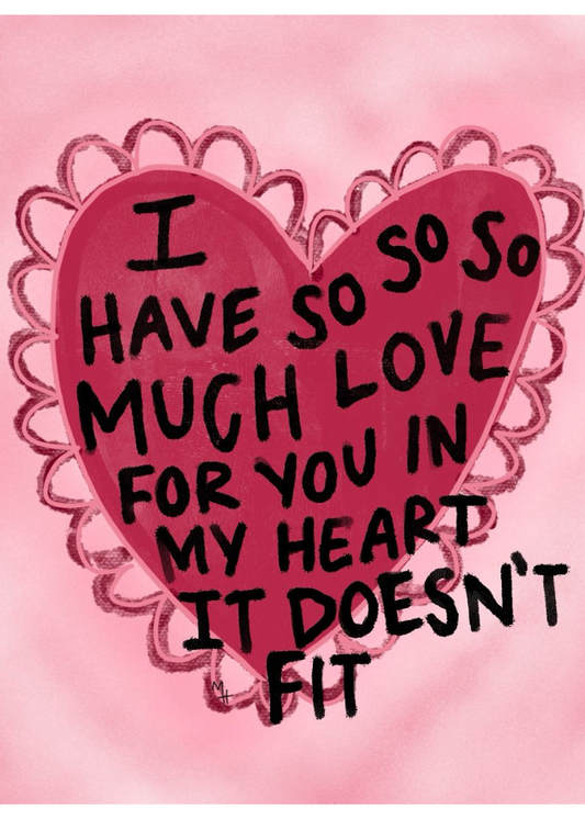 Spilling love card