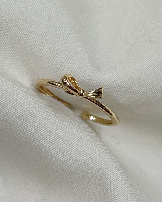 Bow ring (gold plated)