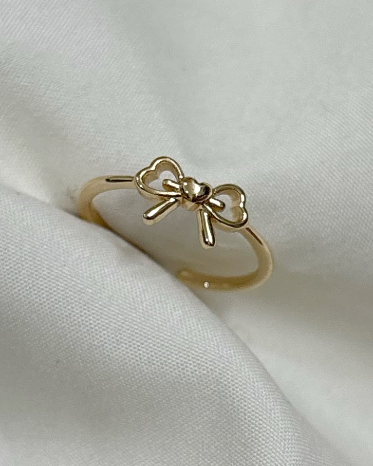 Bow ring (gold plated)