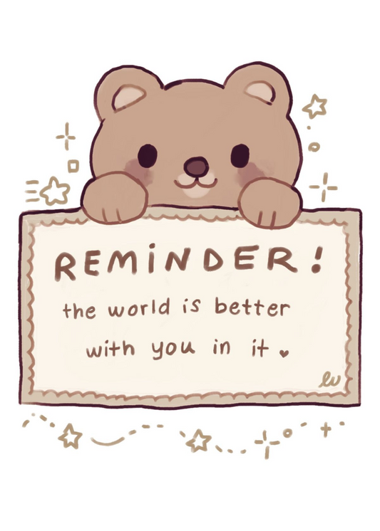 Reminder bear card