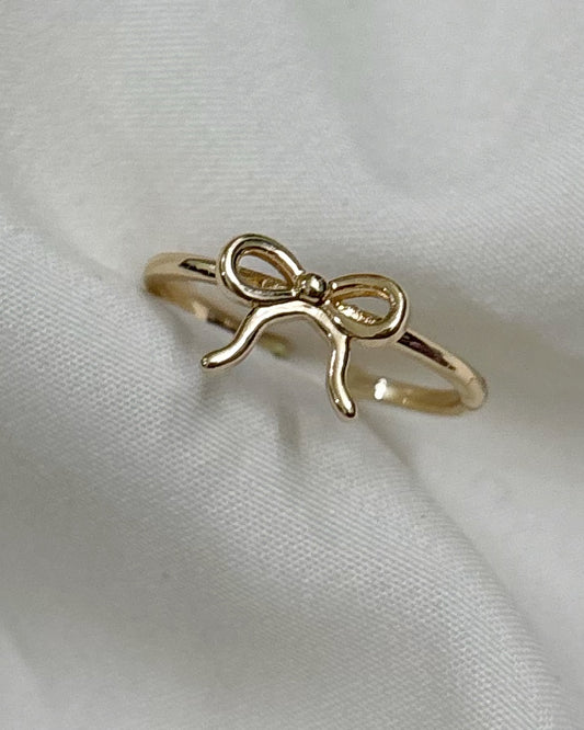 Bow ring (gold plated)