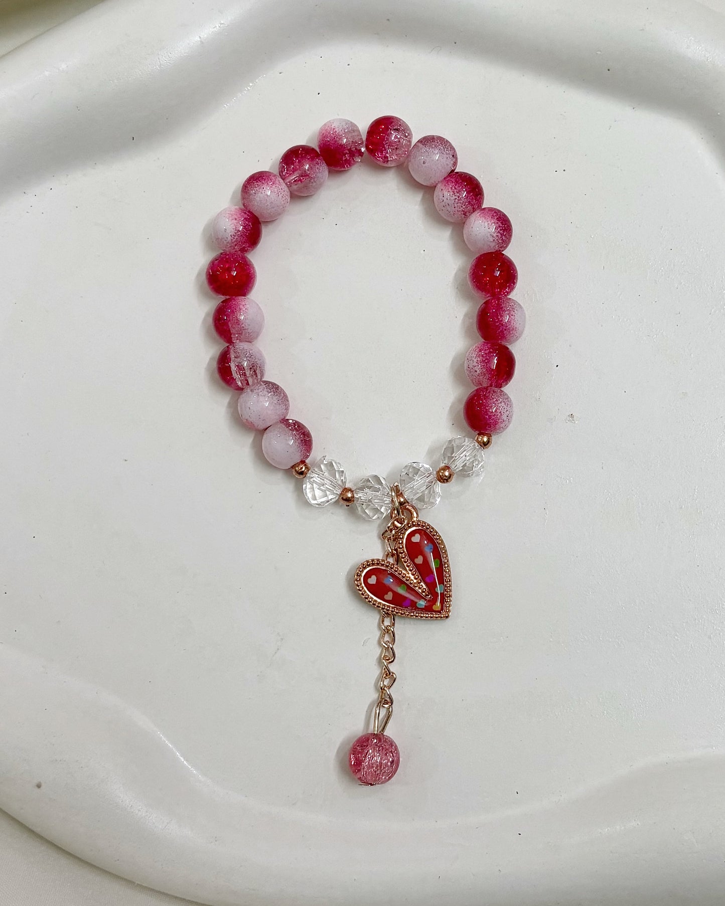 Marble bracelet (red)