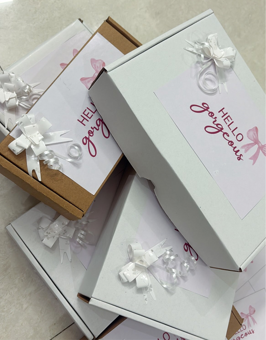 Hello gorgeous with ribbon