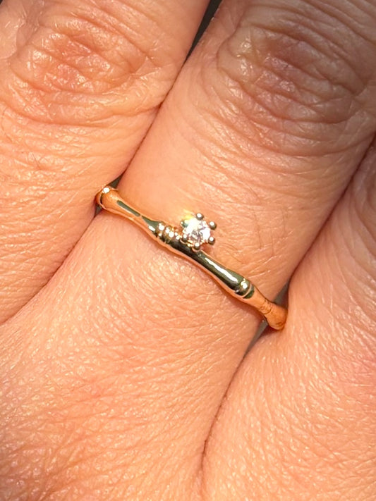 Stainless steel ring (golden)