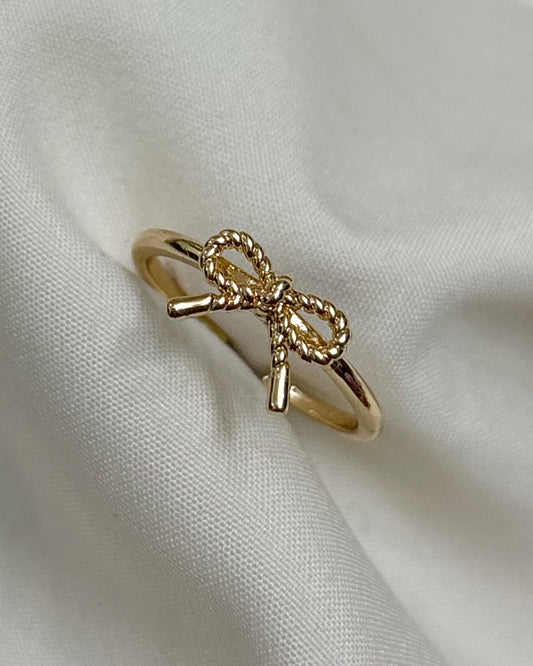 Bow ring (gold plated)