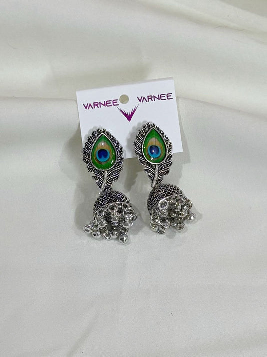 peacock sleek jhumka