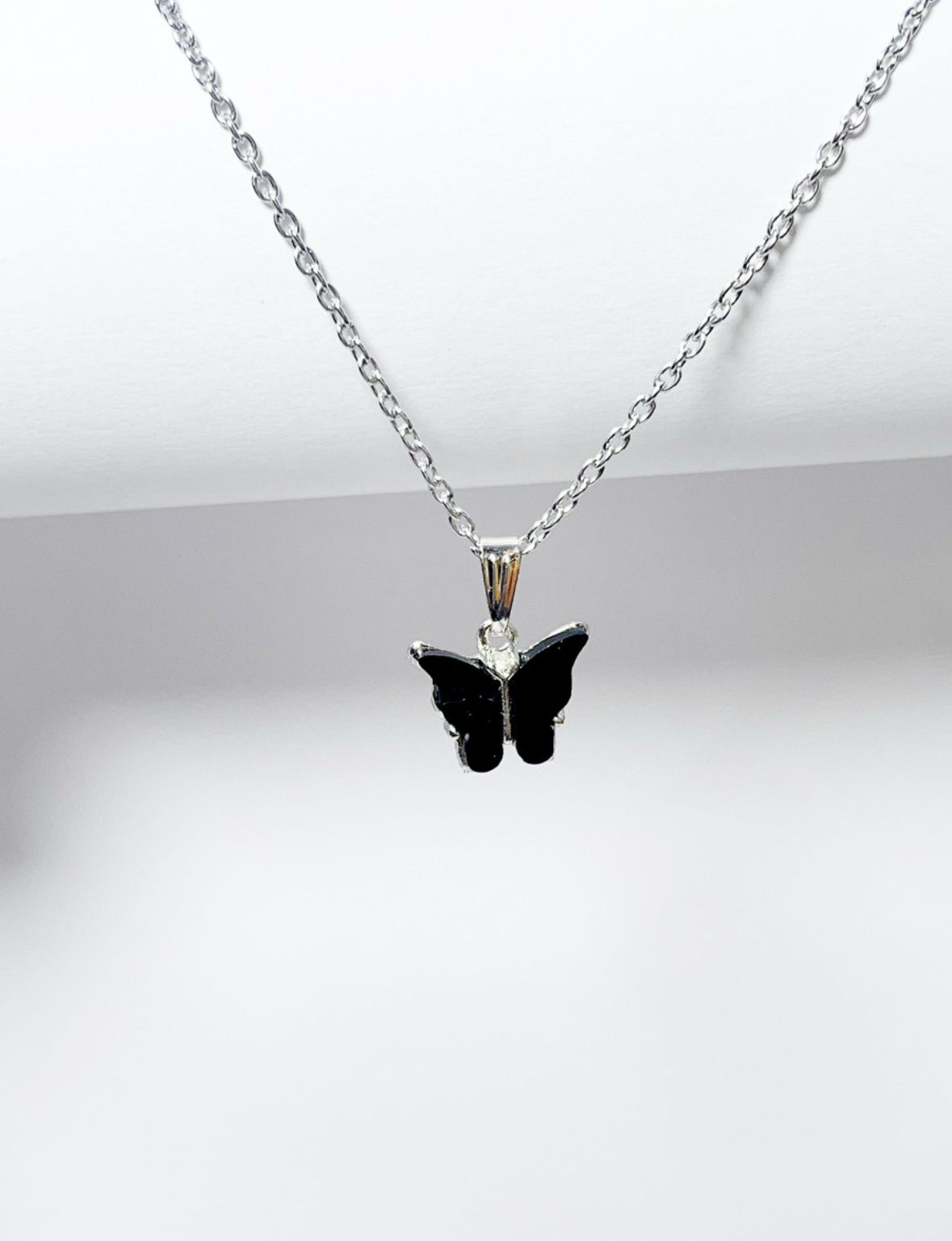 black butterfly pendant