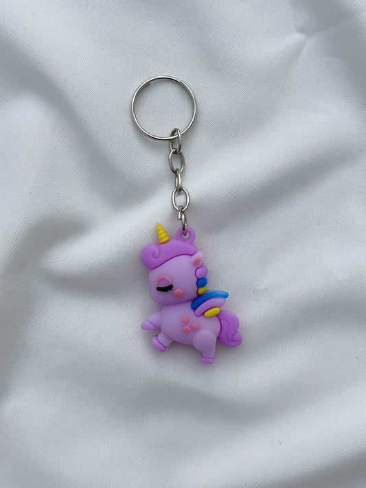 partygirl unicorn keychain (purple)