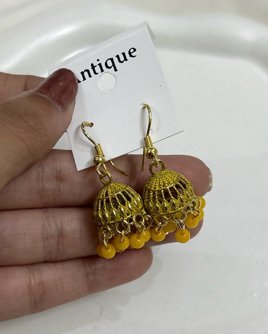 Mini jhumki (yellow)