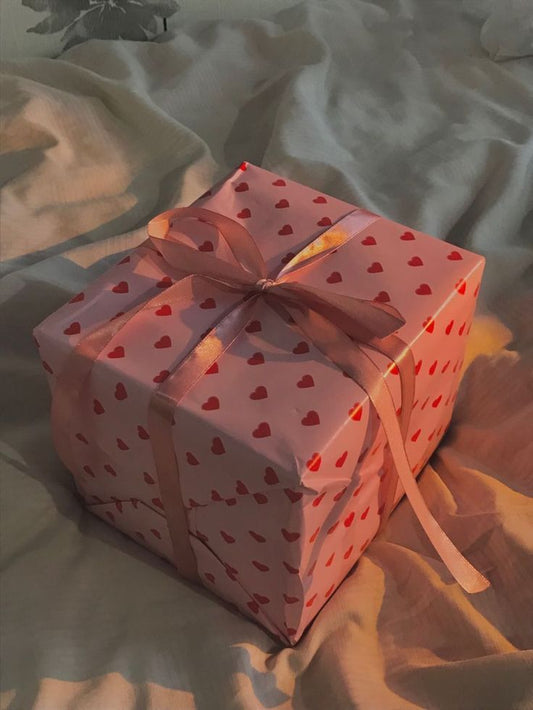 gift wrap with ribbon on top