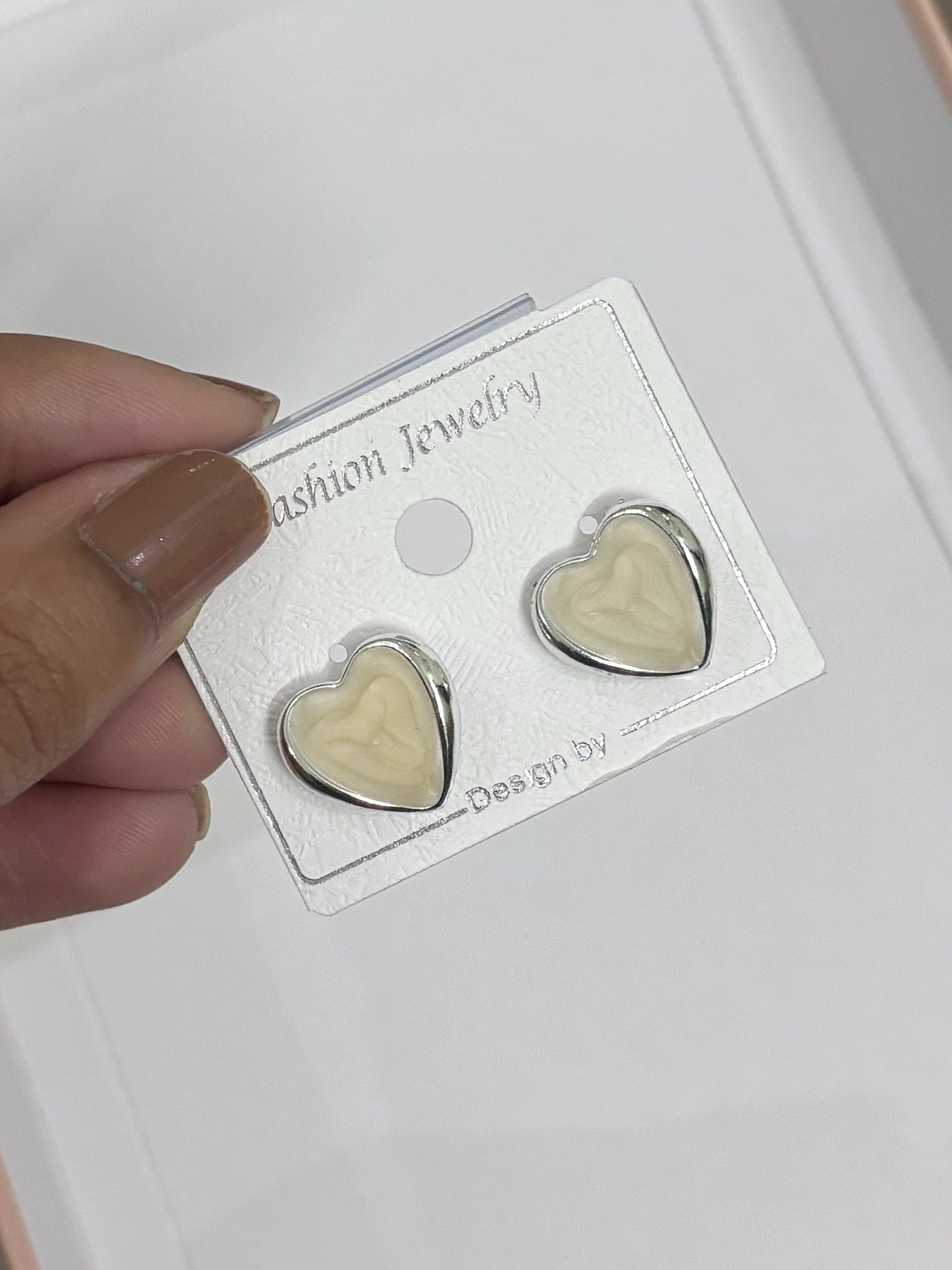 Heart studs