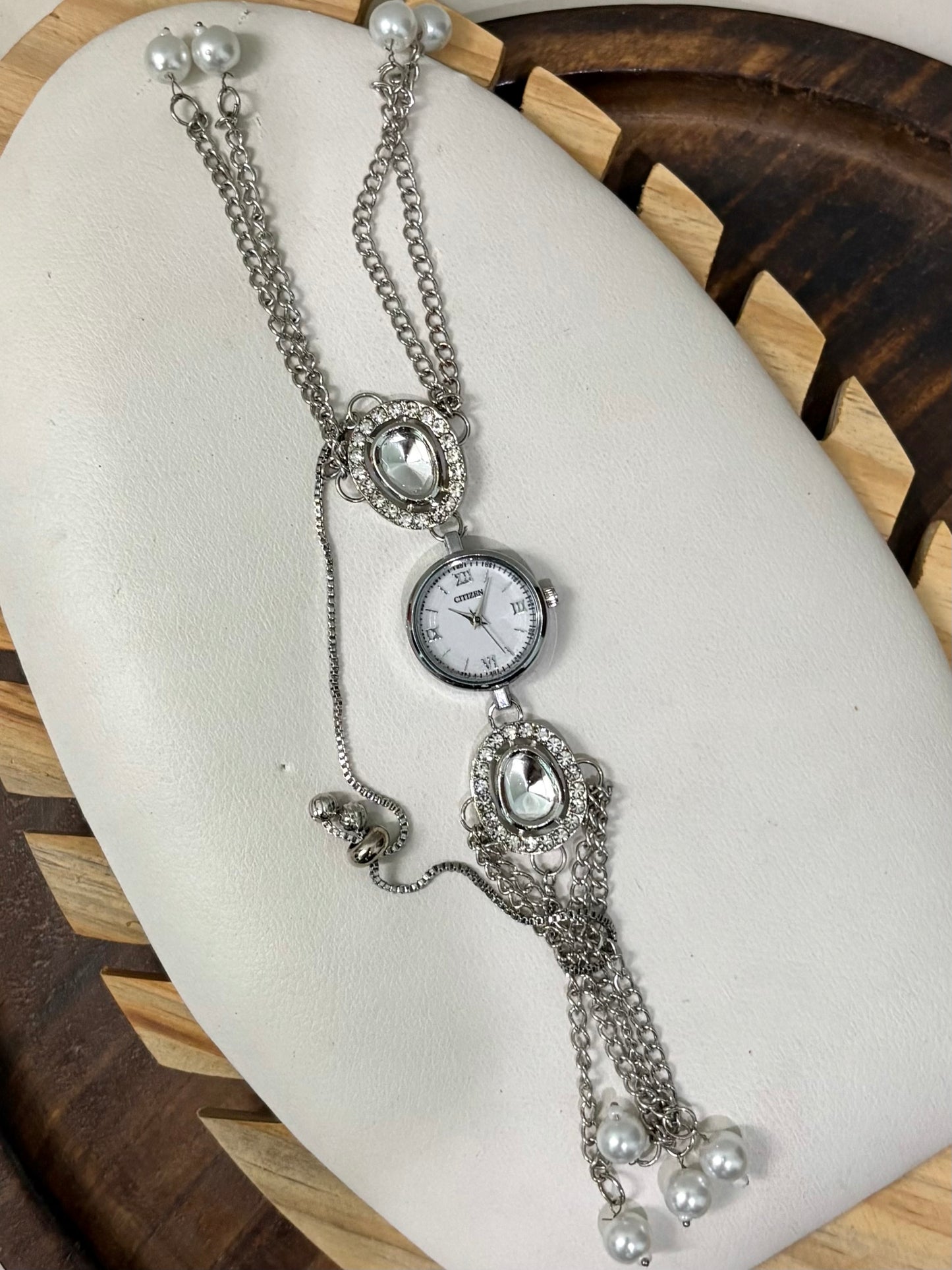 Kashmiri watch silver
