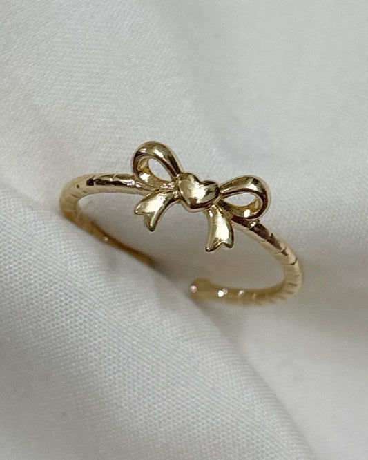 Bow ring (gold plated)