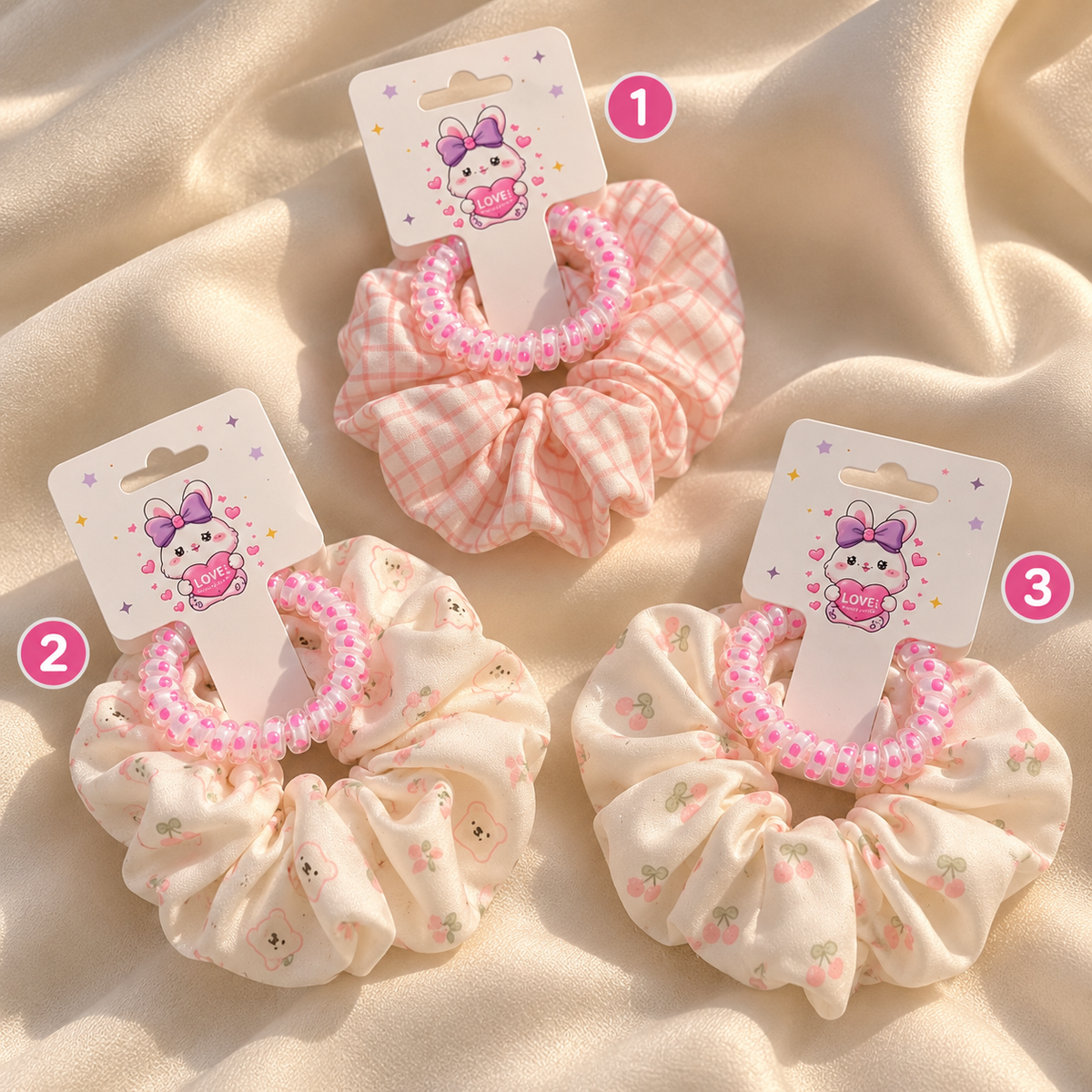 Kawaii scrunchie combo