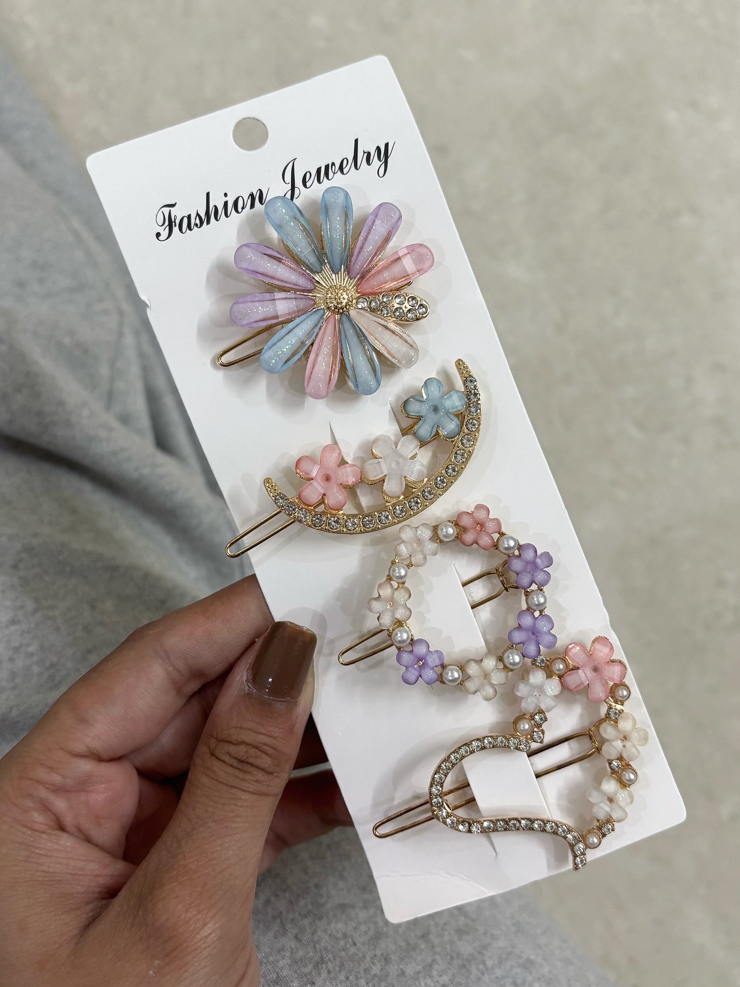 Floral clip card