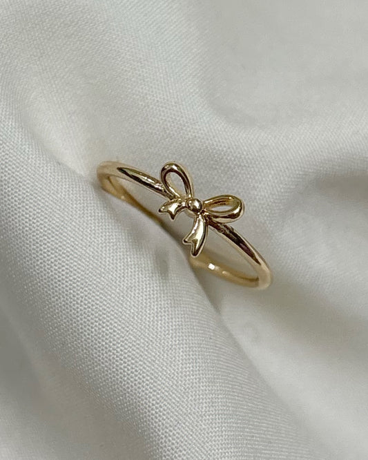 Bow ring (gold plated)