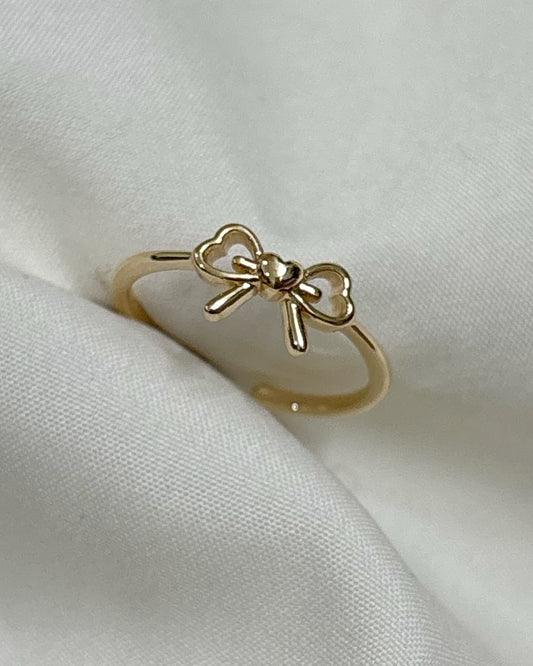 Bow ring (gold plated)