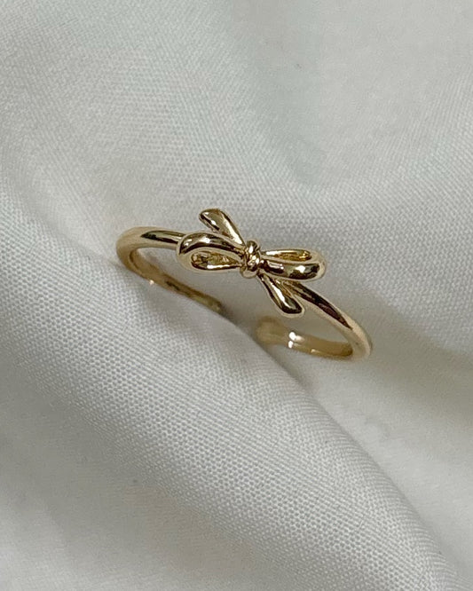 Bow ring (gold plated)
