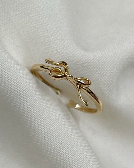 Bow ring (gold plated)