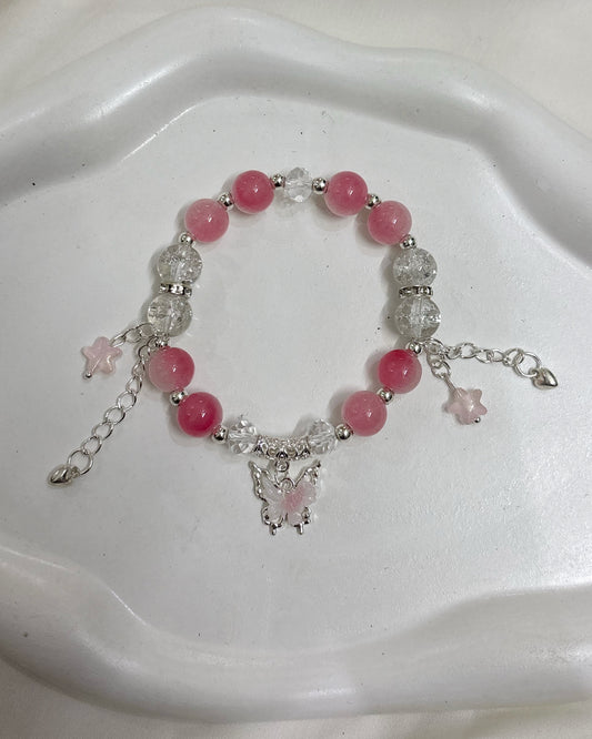 Fairy charm bracelet pink