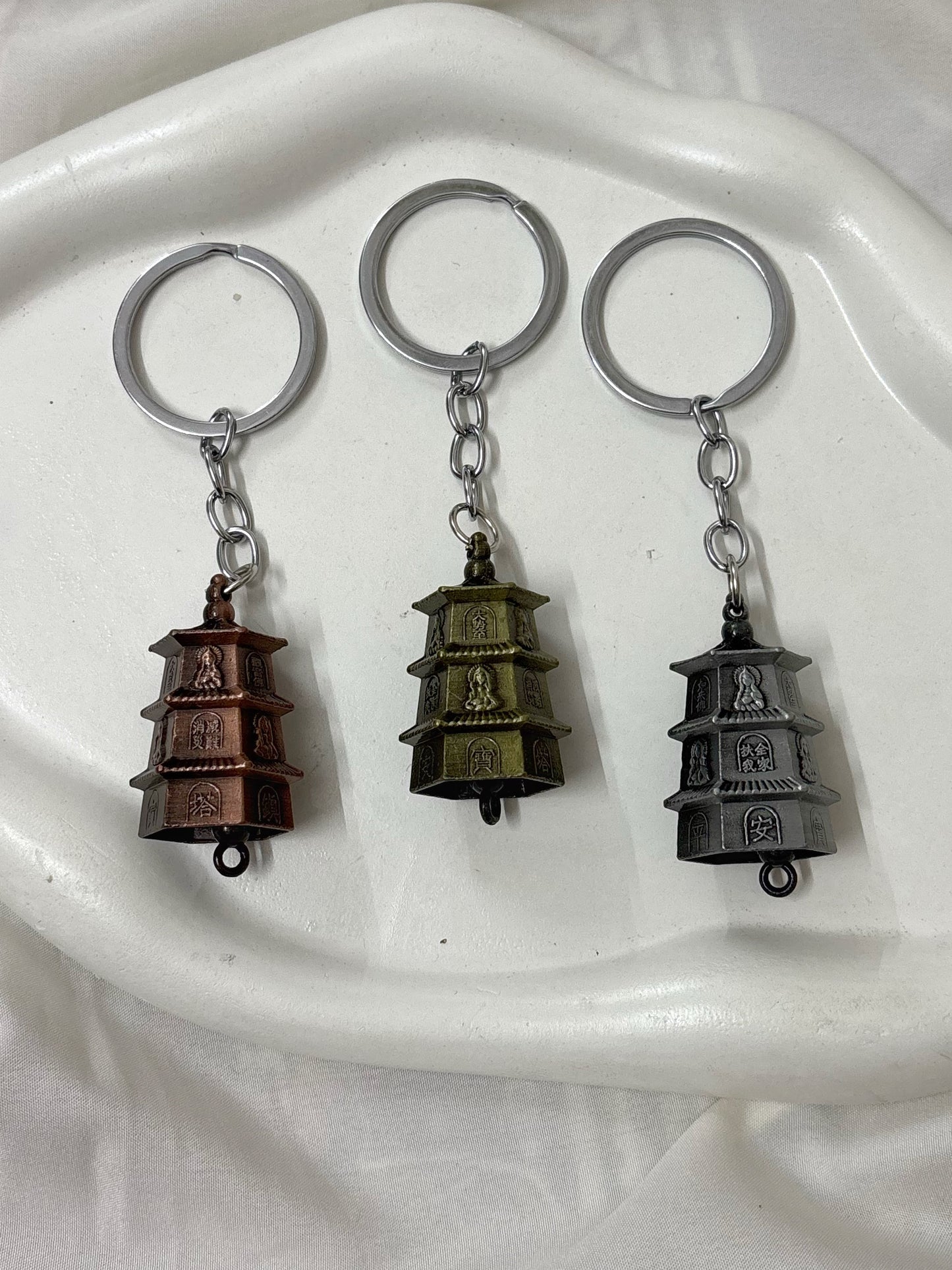 Good luck bell keychains