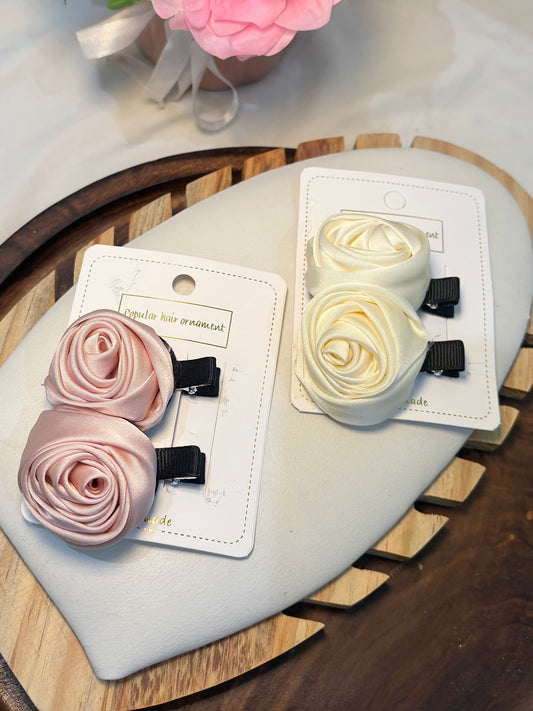 Rose clips pair