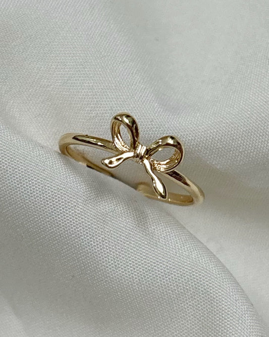 Bow ring (gold plated)
