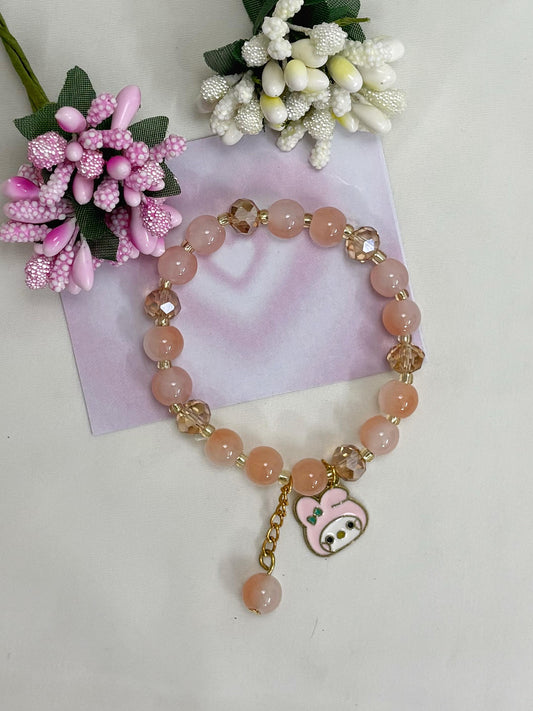 my melody peach charm bracelet