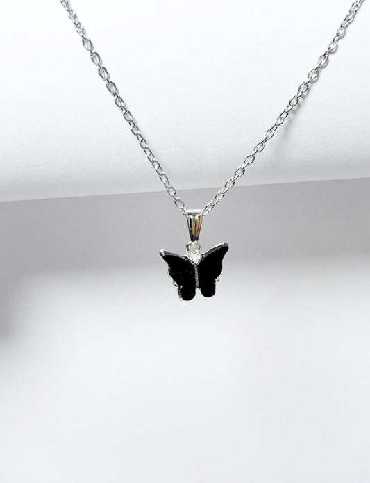 black butterfly pendant