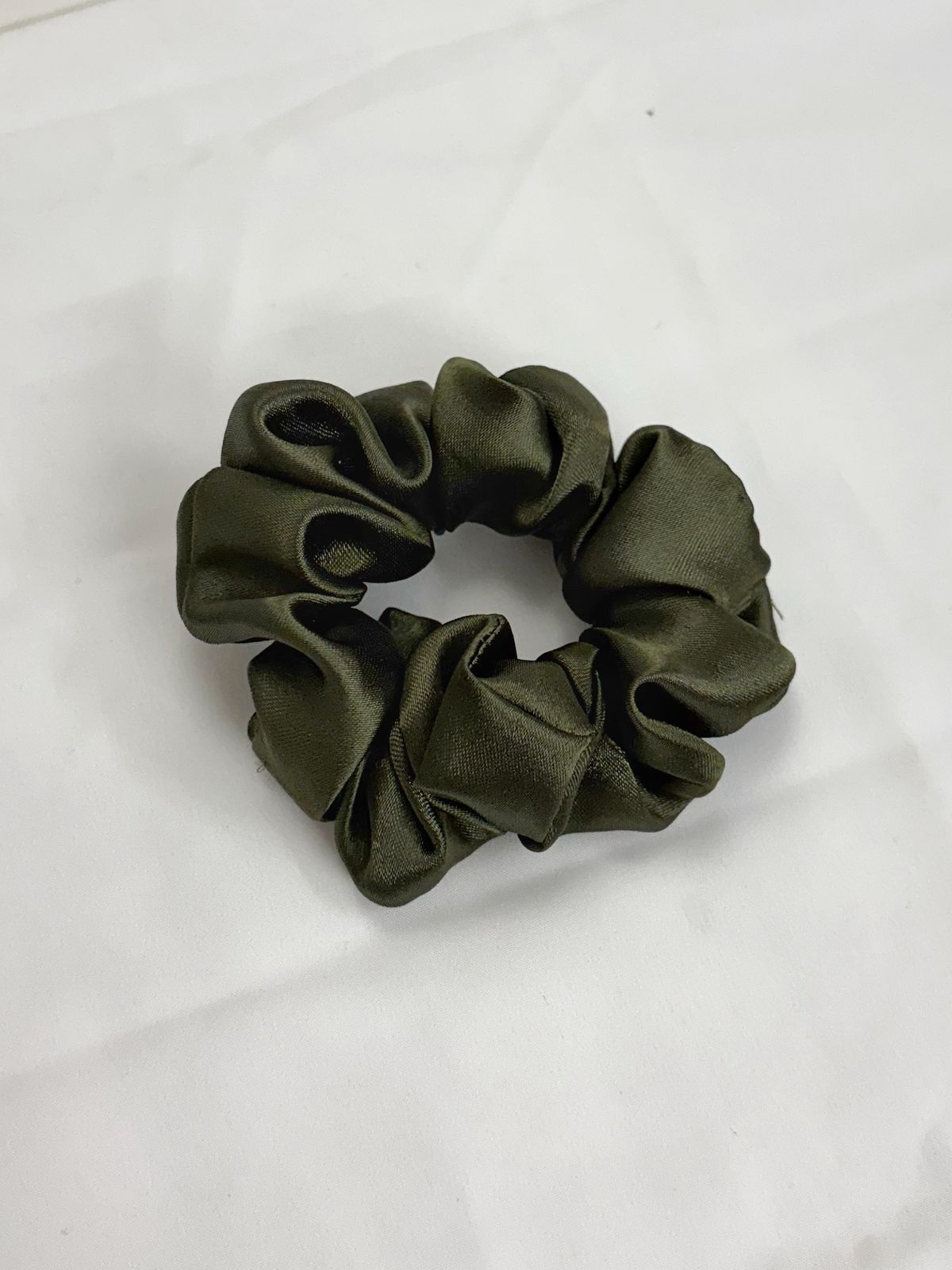moss green scrunchie