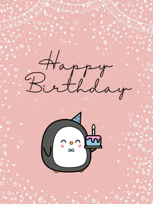 Penguin birthday wish