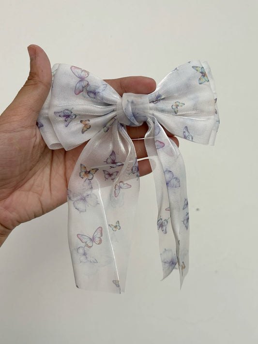 dreamy floral hairbow (blue)