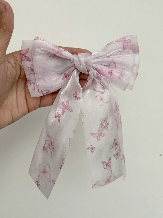 dreamy floral hairbow (pink)