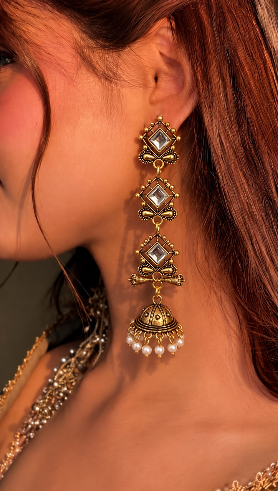 Sheesh mahal jhumka